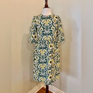 Zara floral 3/4 sleeve midi- dress
